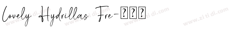 Lovely Hydrillas Fre字体转换